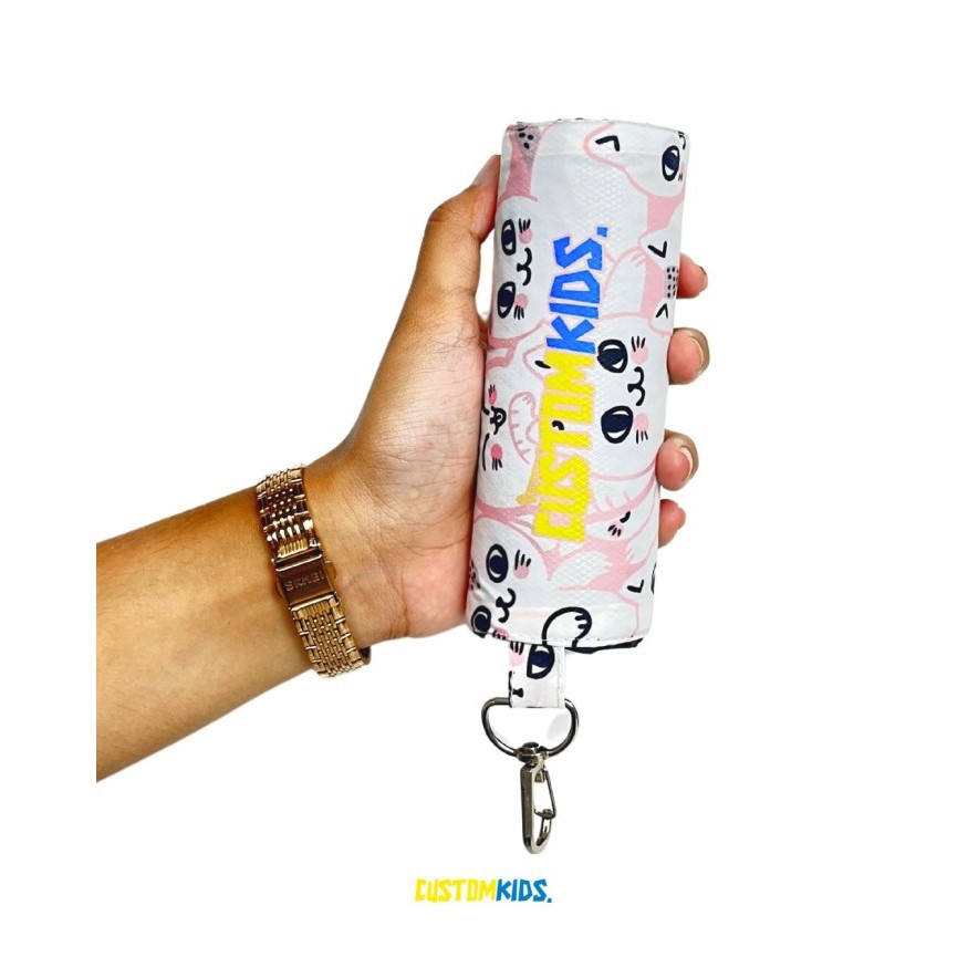 ORIGINAL Customkids Sajadah Travel Anti Slip Anak Perempuan Waterproof untuk Tr - SAJADAH MUKA