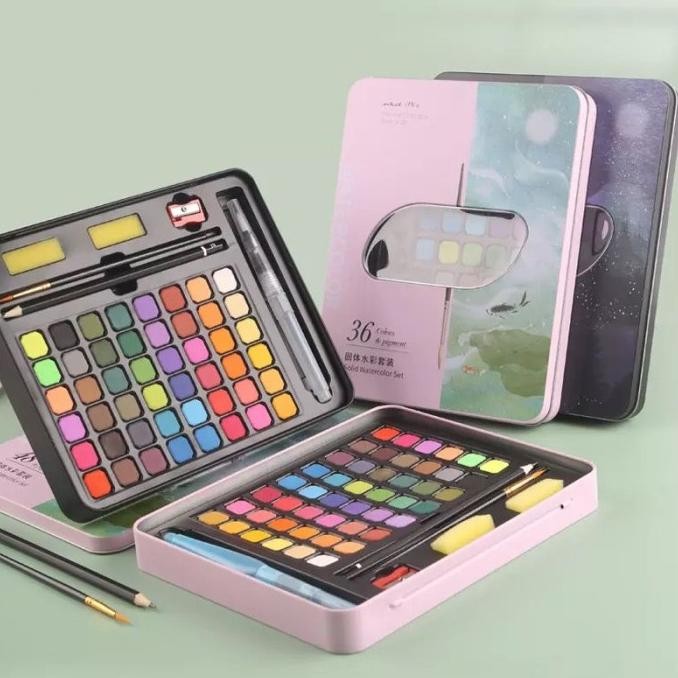 

Terupdate Cat Air Water Color Solid Watercolor Set Alat Lukis Cat Air Padat Neo