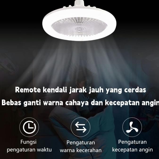E27 KIPAS LAMPU GANTUNG PLAFON /FAN LIGHT CEILING KIPAS+LAMPU+REMOTE