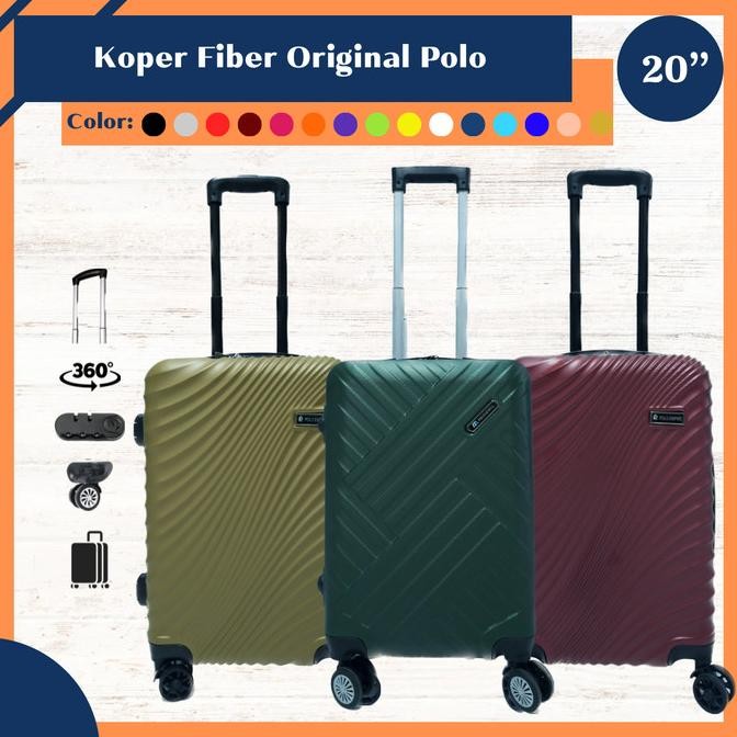 Sale Koper 20 Inch Fiber Murah Polo Twin Koper Kabin Tas Travel