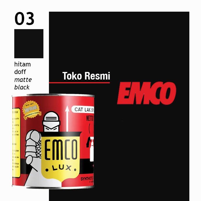 Cat Kayu & Besi Emco Lux 1kg - Hitam Doff BERMUTU |