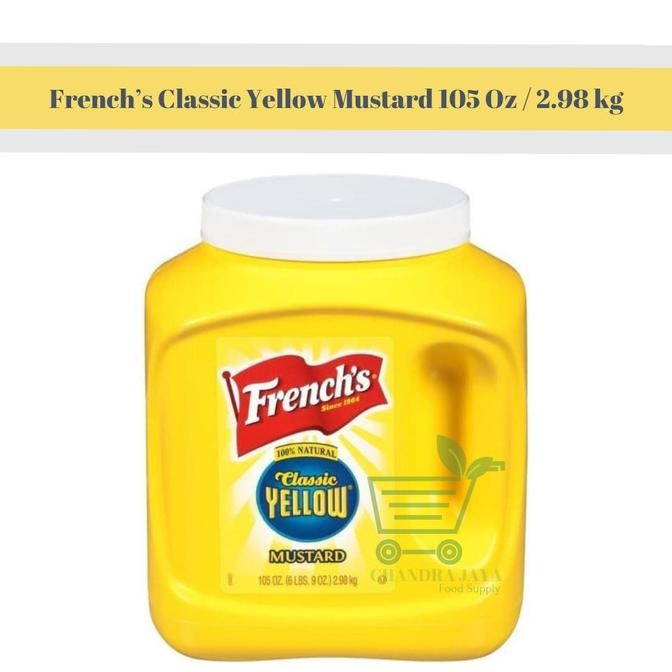 

FrenchS Classic Yellow Mustard 105 Oz / 2.98 Kg. Stok Terbatas
