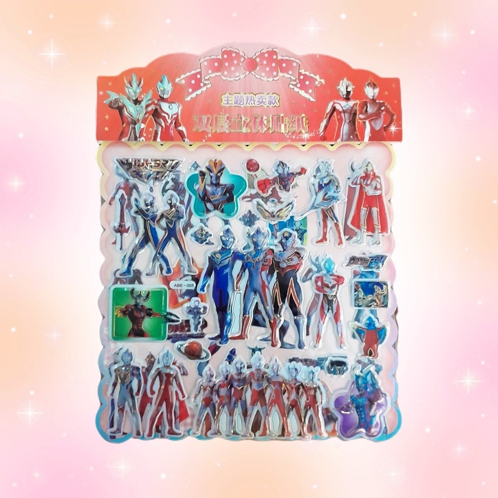 

Tas Ransel Tahan Lama Gambar Tempel Tas Sticker Stiker Timbul Anak Karakter Kartun Ultraman Isi 2