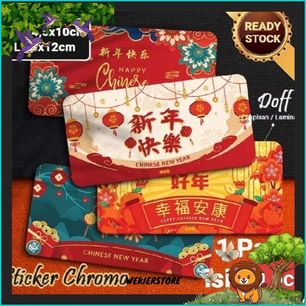 

(10Pcs) Stiker Label Imlek Cny Stiker Chinese New Year Toples Kue Kering Sale