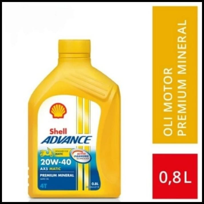 BEST DEAL OLI SHELL ADVANCE AX5 / AX 5 MATIC SCOOTER 20W40 / 20W-40 JASO MB 0.8L 