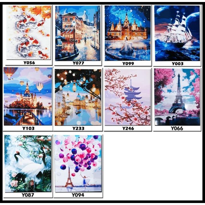 

METH 50X40CM PAINT BY NUMBER PAINTING BY NUMBERS DIY LUKISAN ACRILY