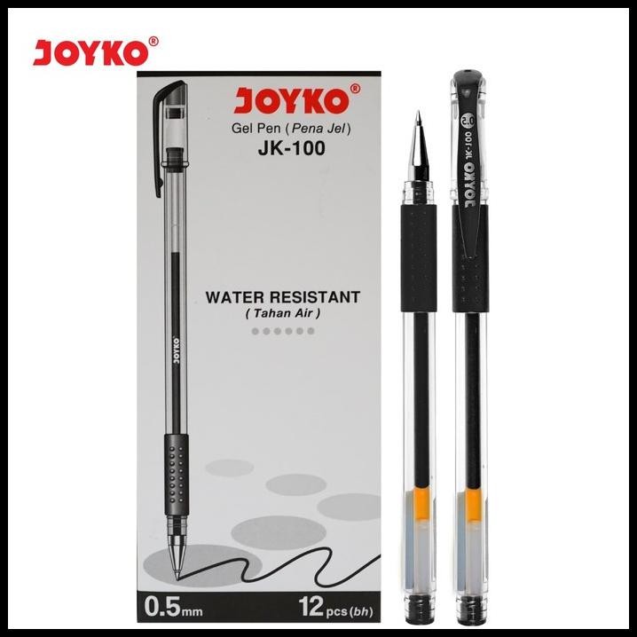 

Gel Pen Pulpen Pena Joyko JK-100 Black 0.5 mm 1 Box 12 Pcs