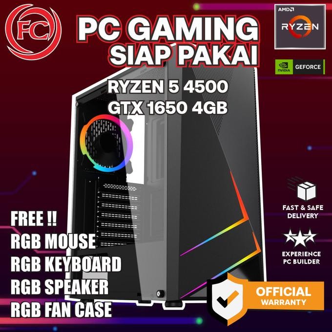 

PROMO PC GAMING & DESIGN RYZEN 5 4500 16GB GTX 1650 4GB