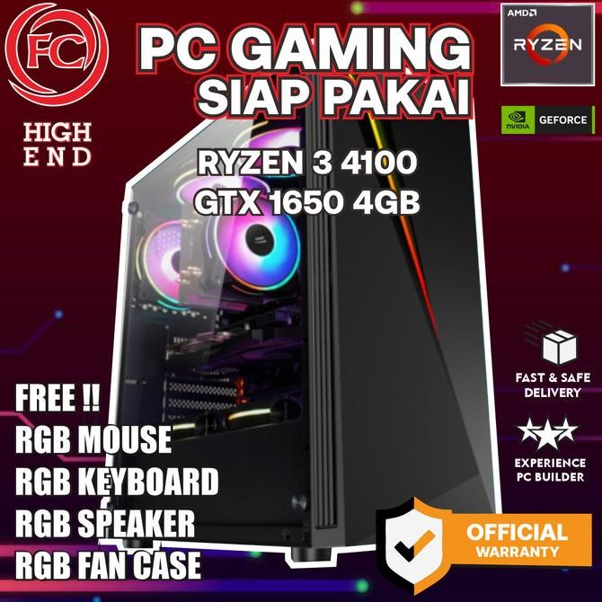 

PROMO PC GAMING & DESIGN RYZEN 3 4100 16GB GTX1650 4GB