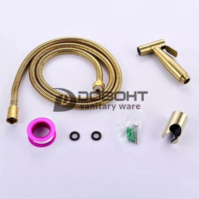

PROMO JET SHOWER STAINLES SUS 304 GOLD BIDET SOWER CEBOK TOILET