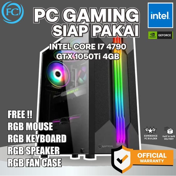 

PROMO PC GAMING I7 1050 FULL SET KEYBOARD MOUSE SPEAKER RGB +MONITOR GAMING