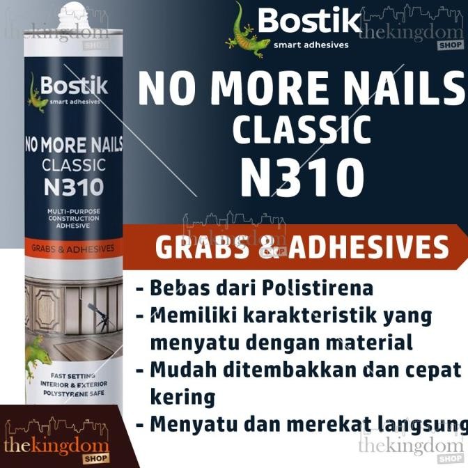 

Bostik N310 No More Nails Classic 280ml Adhesive Lem Perekat