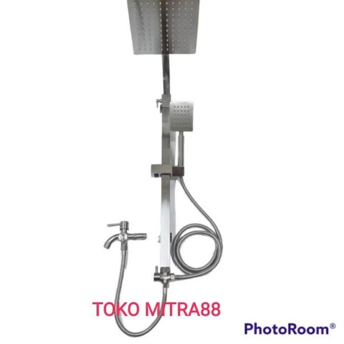 

PROMO SHOWER TIANG STAINLESS KOTAK KOMPLIT SET KRAN CABANG