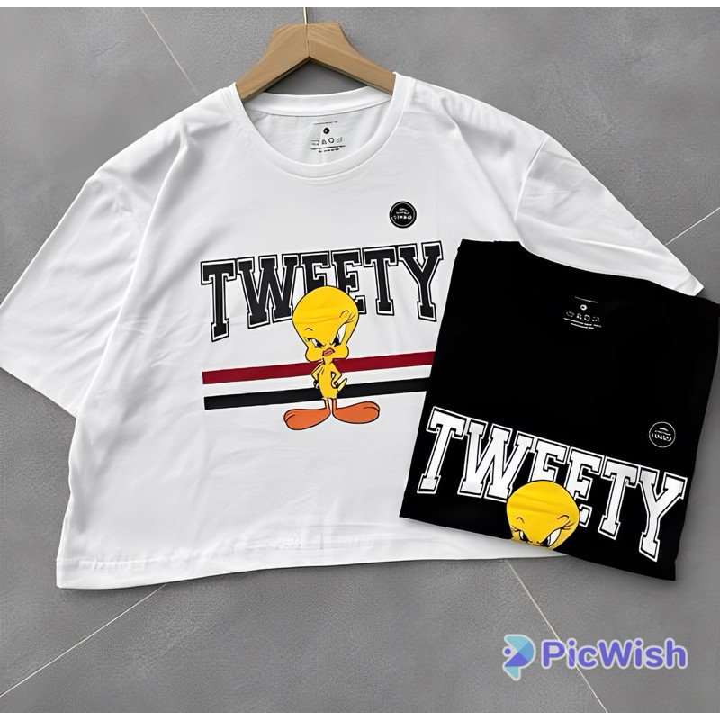 Kaos Crop Top Tweety Angry Baju Crop Atasan Oversize Kaos tee Top Tee Atasan Kaos Unisex Kaos Terbar