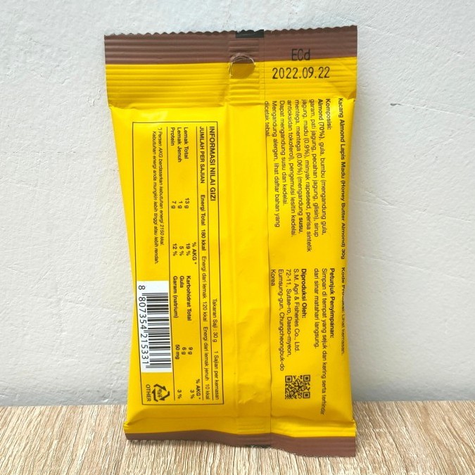 

Nut Holic Honey Butter Almond 30Gr Almond Lapi Madu Nutholic 30 G