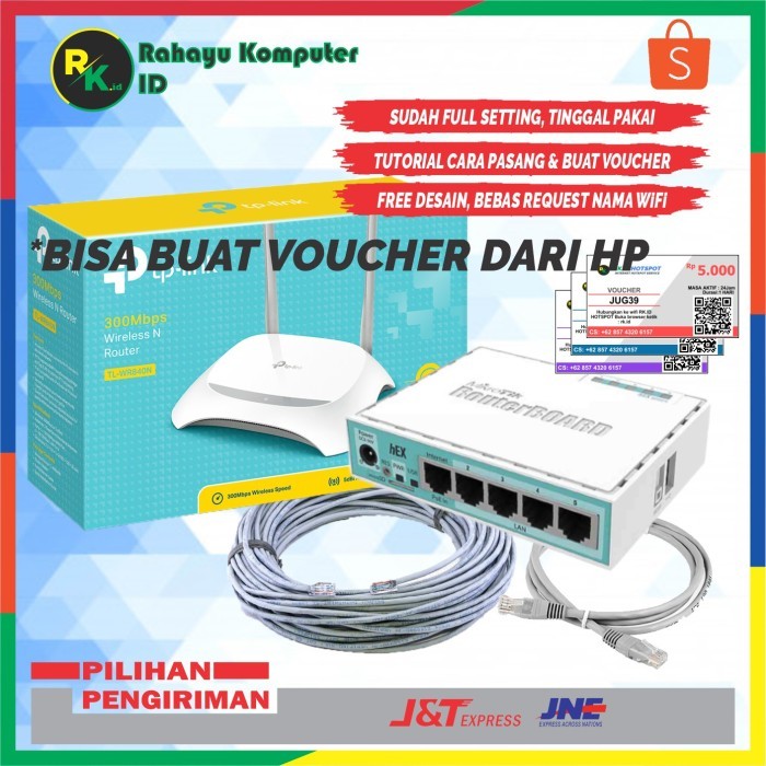 Paket Lengkap Alat Usaha RT RW NET Wifi Hotspot Sistem Billing Voucher