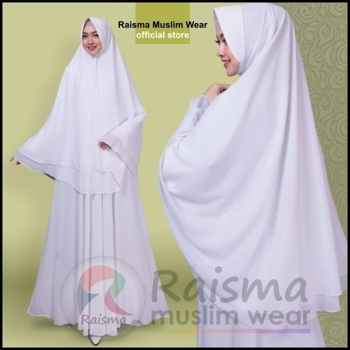 Gamis Putih Wanita / Baju Gamis Putih Syari / Gamis Putih Untuk Umroh