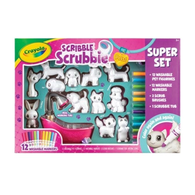 

CRAYOLA Scribble Scrubbie Pets Super Set Mainan Melukis Hewan