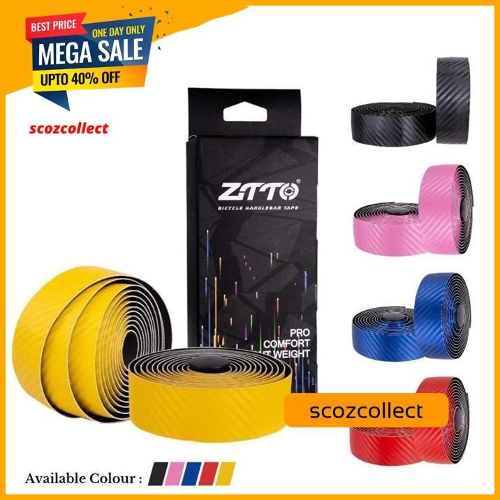 ZTTO BARTAPE MOTIF CARBON STANG SEPEDA BALAP BAR TAPE DROPBAR ROADBIKE - TALI STANG SEPEDA ROAD BIKE