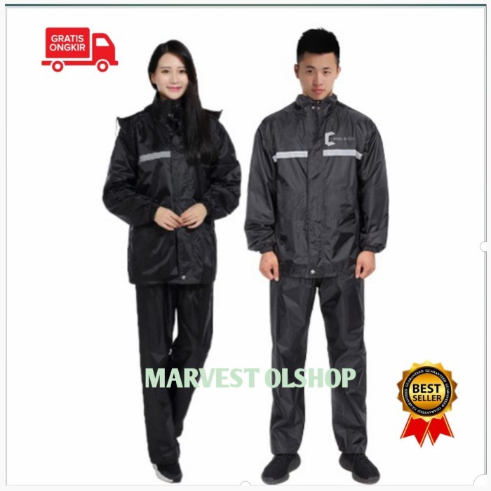 CANEL&CO Tebal Campuran PVC dan nilon tebal jas hujan keselamatan