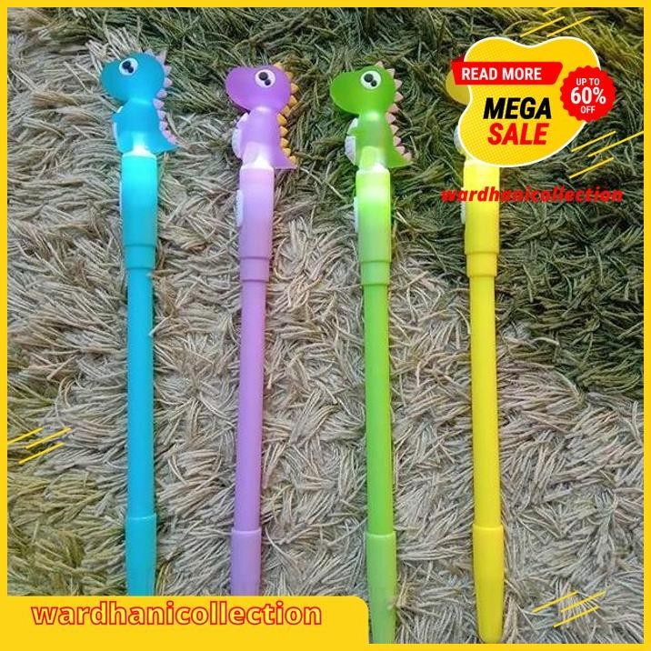 

PULPEN LAMPU DINOSAURUS NYALA / GEL PEN KTER DINO PENA UNIK BOLPEN BEST QUALITY !!