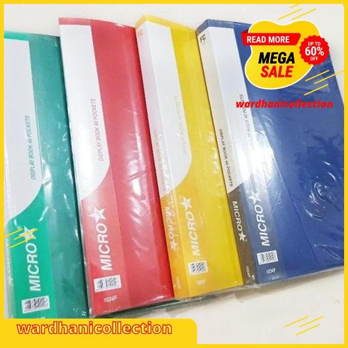 

CLEAR HOLDER 40 LEMBAR FOLIO / F4 MAP DOCUMENT DISPLAY BOOK 40 POCKETS BEBAS ONGKIR !!