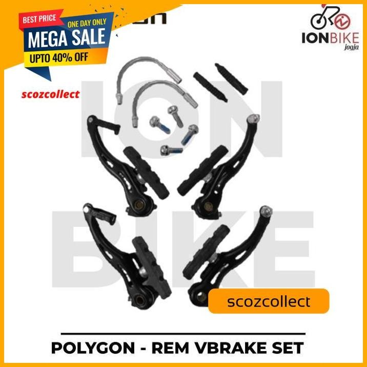 REM VBRAKE POLYGON V BRAKE DEPAN BELAKANG SEPEDA MTB LIPAT BMX V-BRAKE GRATIS ONGKIR 