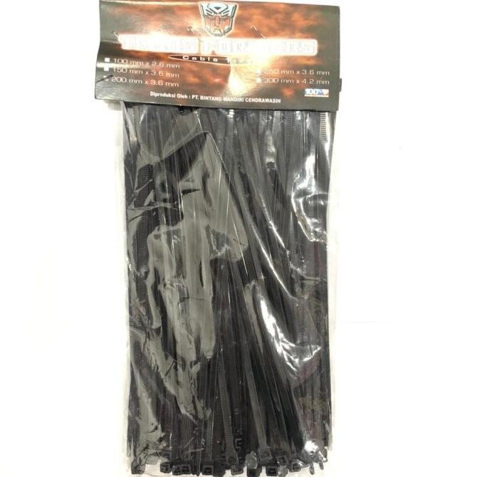 

KABEL TIES TALI TIES CABLE TALI SROT SEROT PENGIKAT 20CM TRANSFORMERS lesmo99 Kualitas Baik