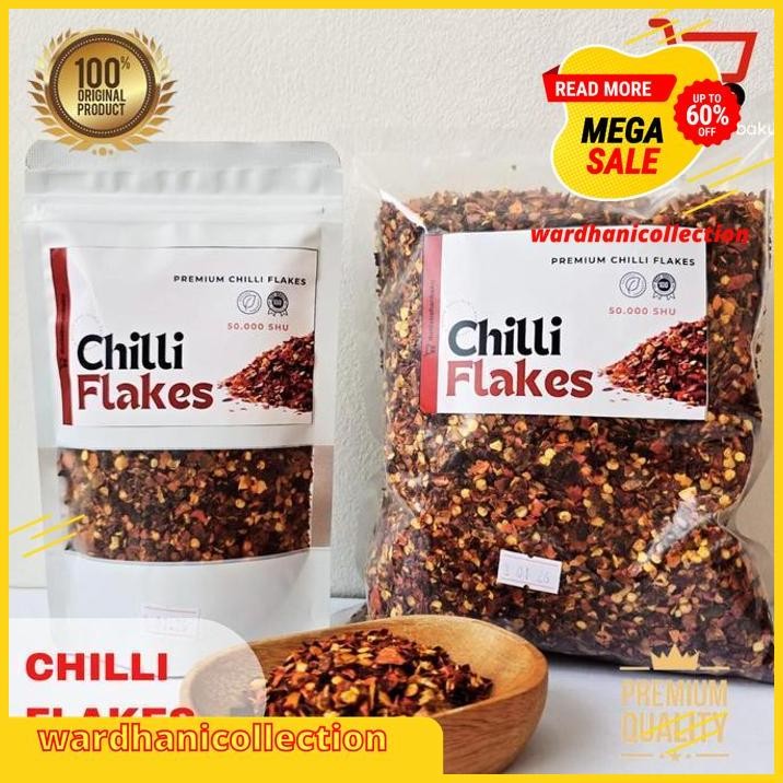 

CHILI GRANULE / CABE BUBUK KASAR / CHILI FLAKE 500 G / 1 KG PREMIUM GRADE A 100% ASLI BEST QUALITY !!!