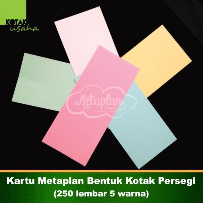 

TERLARIS - Kartu Metaplan Bentuk Kotak Persegi (250 lembar 5 warna)