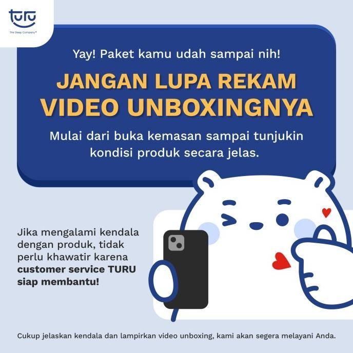 Mattress Topper TURU Skye, Pelapis Penambah Tinggi Kasur, Empuk