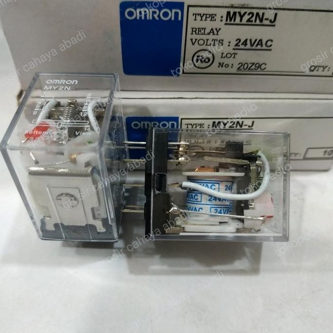 Promo relay original my2/my2n 24vac 8kaki/relay my2n/relay 24vac COD