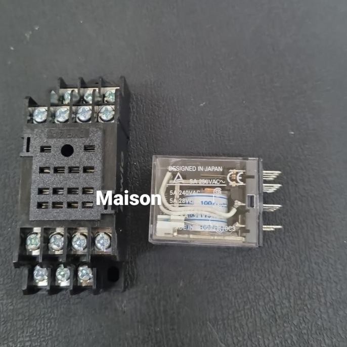 Promo Relay MY4N 110VAC 14 PIN + socket Relay MY4 110VAC COD