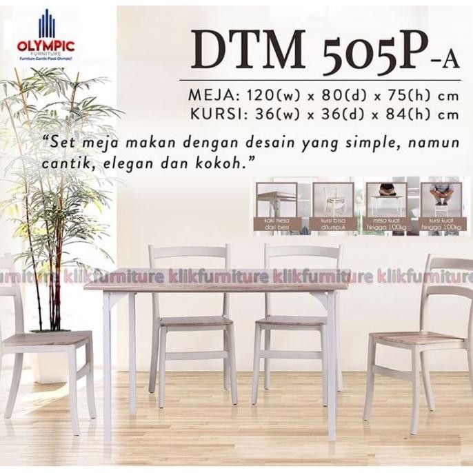 DTM 505 Meja Makan Minimalis 4 Kursi