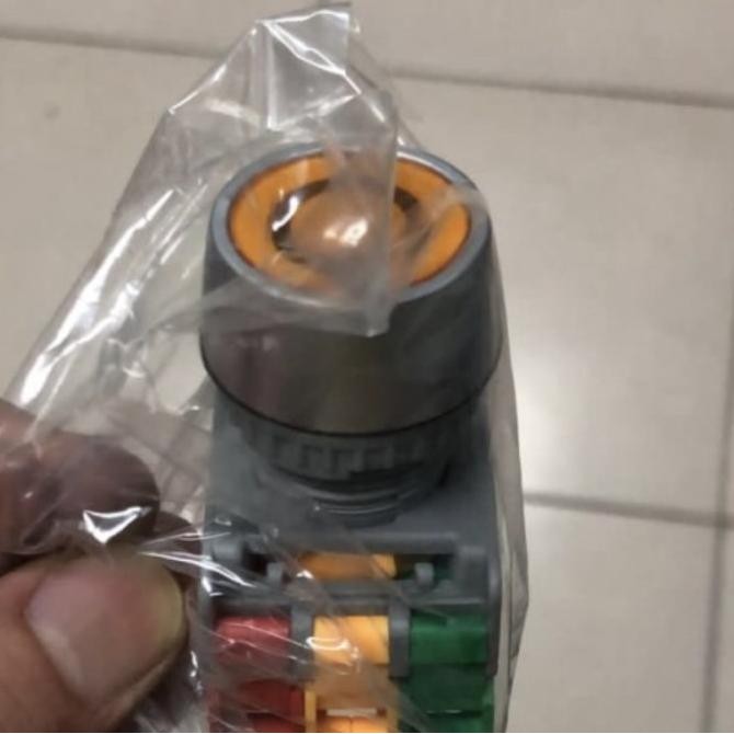 Promo Push button lock indicator lamp 1no 1nc 22mm 220v auspicious COD