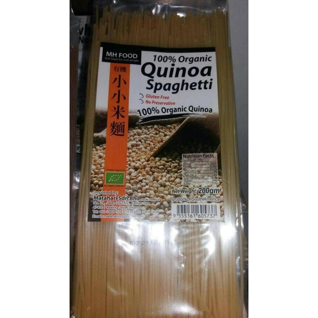 

100% Organic Quinoa Spaghetti 200 Gr