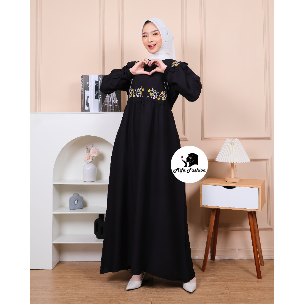 Gamis Ghmis Syari Games Idul Fitri Ghamis Perempuan Midi S M L Xl Xxl Xxxl Gamus Gamres Cewe Hari Ra