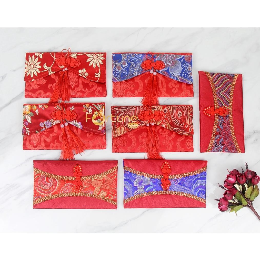 

GHT Angpao Imlek 2025 Kain Chinese New Year Hong Bao Motif Combo 2 Gantungan Horizontal