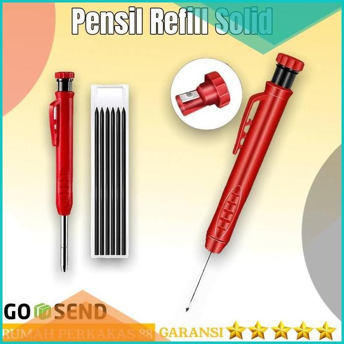 

Pensil Refill Solid Marking Carpenter Pencil with Refill 07D35Z4 disko