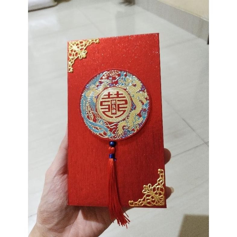 

GHT Red Amplop / Kotak Angpao Mewah Shuang Xi (Double Happiness)