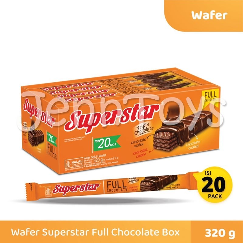 

JennToys - Makanan anak Snack wafer coklat Super star Mayora SUPERSTAR