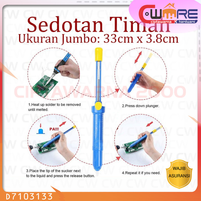 <<<<<] Penyedot Timah Solder Sedotan Timah Disoldering Pump sedot sucker Jumbo 33 cm