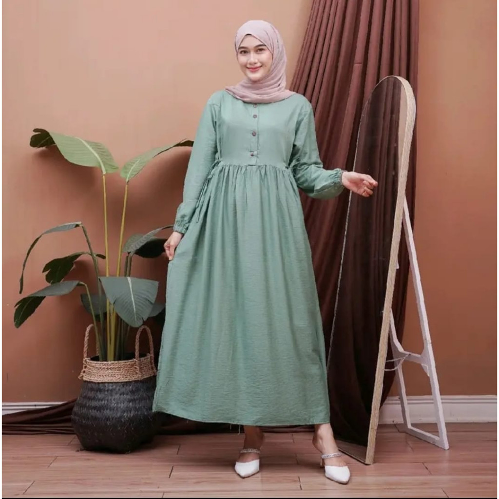 Gmis Pengajian Pakaian Hari Raya Idhulfitri Ghami M L Xl Xxl Gamis Wanita Gamiss Juba Lengan Panjang