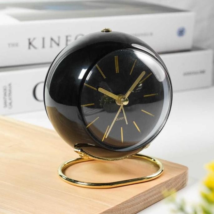 

Jam Weker Meja Alarm Analog Model Minimalis Bedside Clock Nordic Style B77S