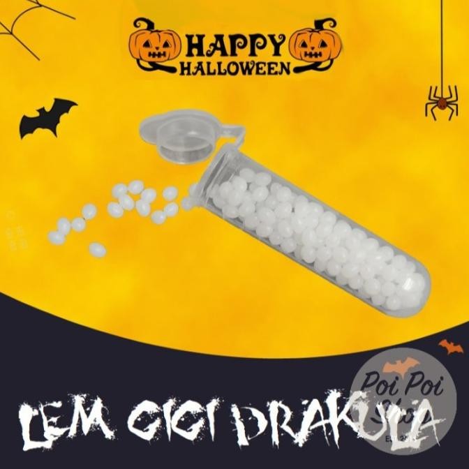Produk Unggulan] Lem Gigi Taring Palsu Fakefang Halloween Vampir Drakula Cosplay Makeup