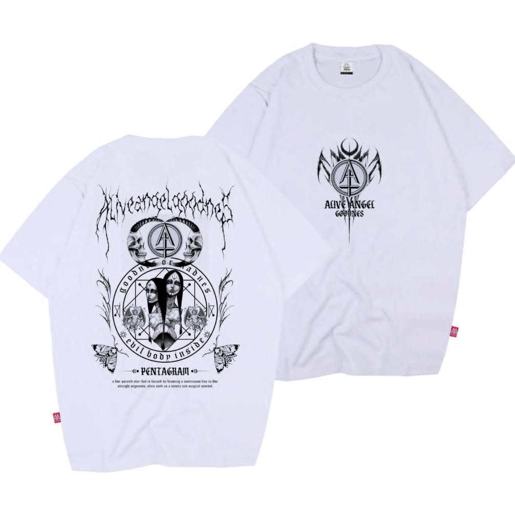 Terbaru T-Shirt Sigil Evil Woman Kaos Putih Distro Unisex Metal Kaos Pluralisme Kaos Putih Premium K