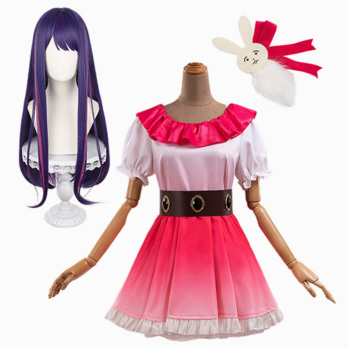 Kostum Cosplay HOLOUN OSHI NO KO Gaun Kostum Hoshino Ai Anime Halloween Natal Hadiah Pesta Drag Baru
