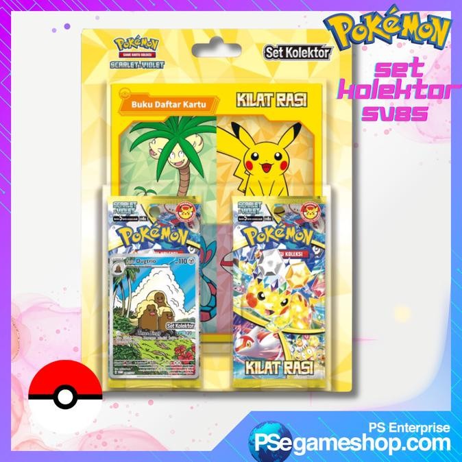 Booster Box Set Kolektor Pikachu Pokemon Indonesia Kilat Rasi Sv8S /Kartu Game Koleksi Pokemon Tcg S