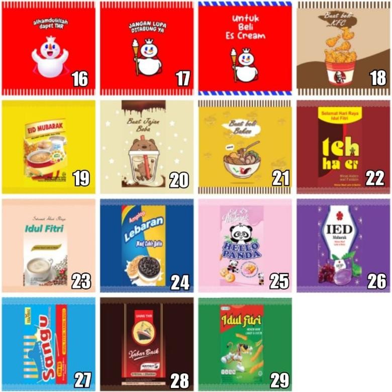 

(Isi 100Pcs) Amplop Lebaran Model Permen Siap Pakai 100Pcs Angpao Uang Thr Idul Fitri Parcel Snack Hari Raya (Lagi Diskon)
