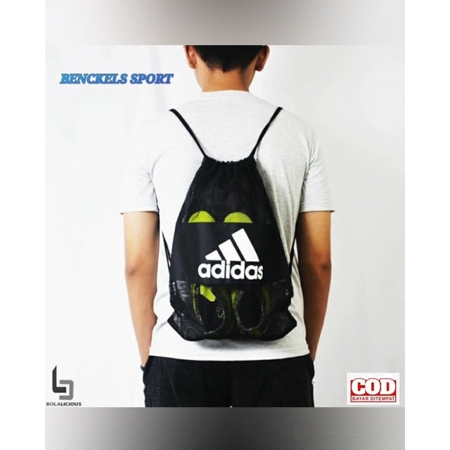 BOLA OLAHRAGA  TAS FUTSAL ADIDAS GYMSACK OLAHRAGA TAS BOLA ADIDAS TAS SERUT BERKWALITAS